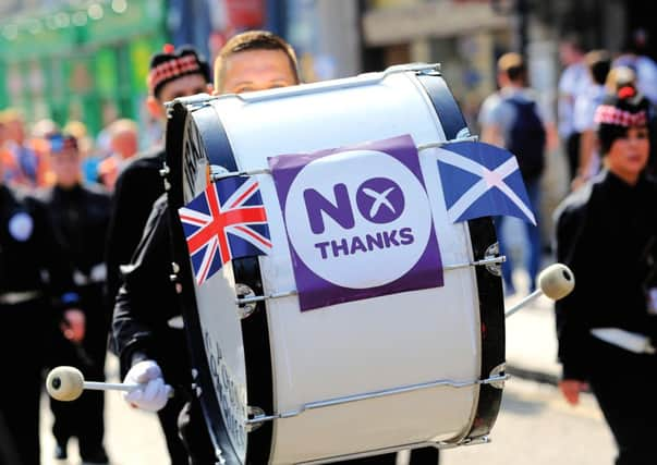 Thousands attended the Orange Order rally yesterday and listened to speeches backing the Union. Picture: Robert Perry