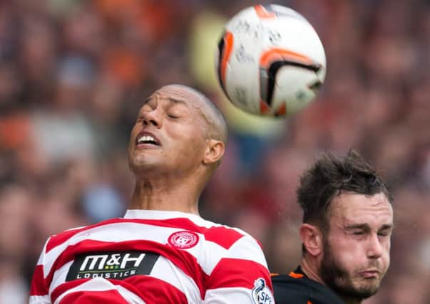 Antoine-Curier: Accies goalscorer. Picture: SNS