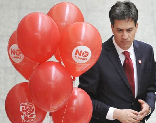 Ed Miliband was at the centre of chaotic scenes in Edinburgh. Picture: Phil Wilkinson