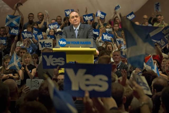 Alex Salmond delivers his final message. Picture: Jane Barlow