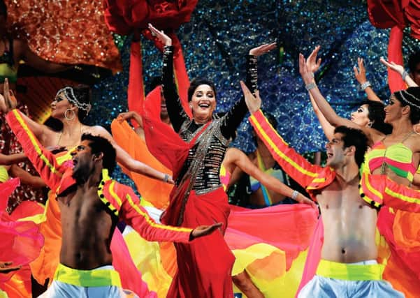 Bollywood actress Madhuri Dixit performs on stage during the fourth and final day of the 15th International Indian Film Academy (IIFA) Awards. Picture: Getty