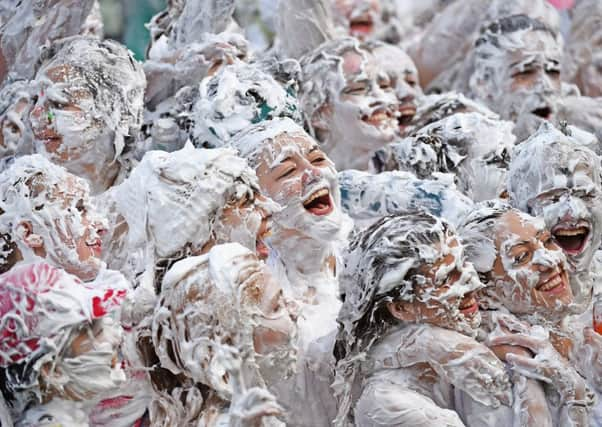 Students from St Andrews University take part in Raisin Weekend. Picture: Getty