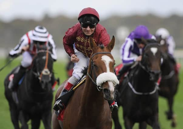 Andrea Atzeni pilots Elm Park to Racing Post Trophy victory. Picture: PA