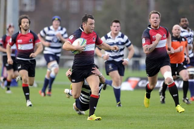 Hawks scrum-half Paddy Boyer scored a fine individual try. Picture: John Devlin