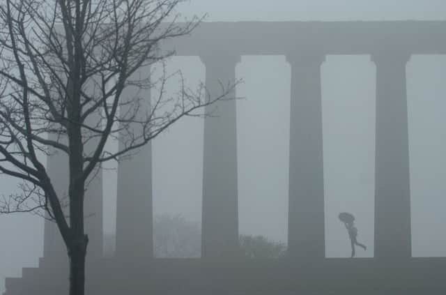 A dreich day at Edinburgh's Calton Hill. Picture: Cate Gillon