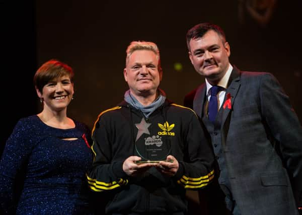 Grant Stott, right, Arlene Stewart and Andy Bell of Erasure. Picture: Ian Georgeson