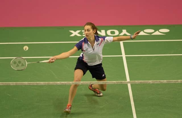 Scotlands Kirsty Gilmour in action against Rong Schafer of the USA in Glasgow. Picture: Lorraine Hill