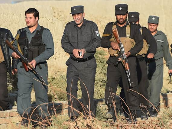 Kabul's police chief general Zahir Zahir (2nd left). Picture: AFP/Getty Images