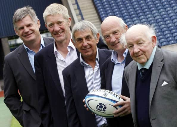 SRU Hall of Famers John Beattie, John Jeffrey, Ian McGeechan, Chris Rea and Norman Mair. Picture: PA