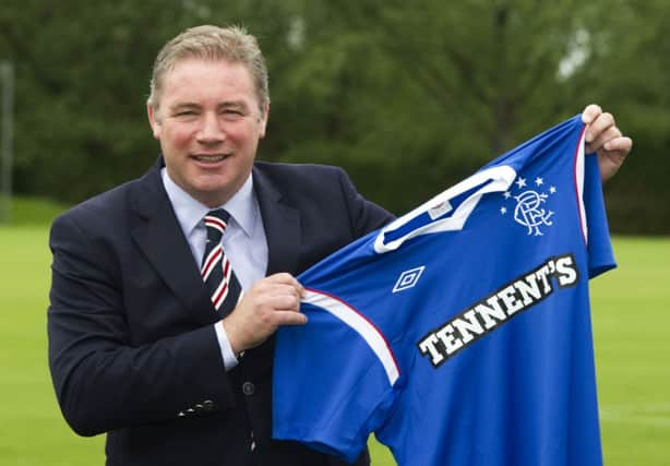 Ally McCoist said it was a dream to be unveiled as Rangers manager in 2011. Picture: SNS