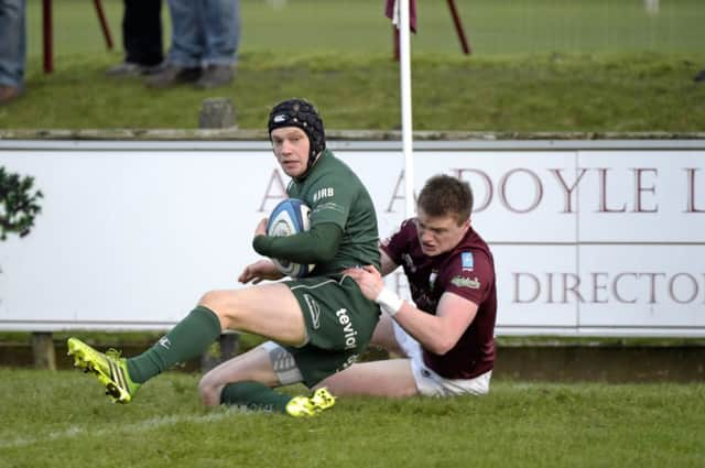 Hawicks Scott McLeod sets his side on their way to a convincing victory over Gala. Picture: Rob Gray