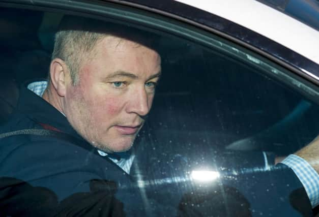 Ally McCoist  leaves Murray Park yesterday, the day Rangers confrmed he had resigned. Picture: SNS