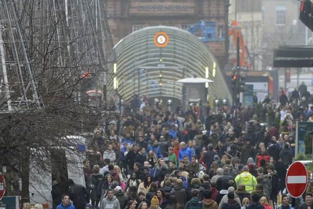 Shoppers on Buchanan Street, Glasgow. Picure: Hemedia