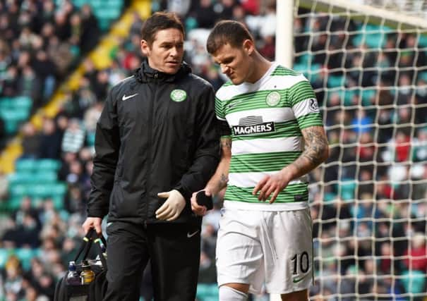 Anthony Stokes's injury was a big blow to Celtic on Saturday. Picture: SNS