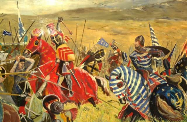 A mural by David Marjoribanks of the Battle of Prestonpans. Picture: TSPL