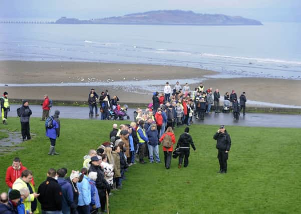 Members of the public search for Mikaeel Kular in Edinburgh last year. Picture: Esme Allen