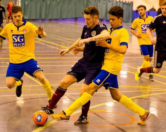 Ahead of their first UEFA tournament last week, Scotland, including James Grady, had some practice against Middlesbrough. Picture: SNS