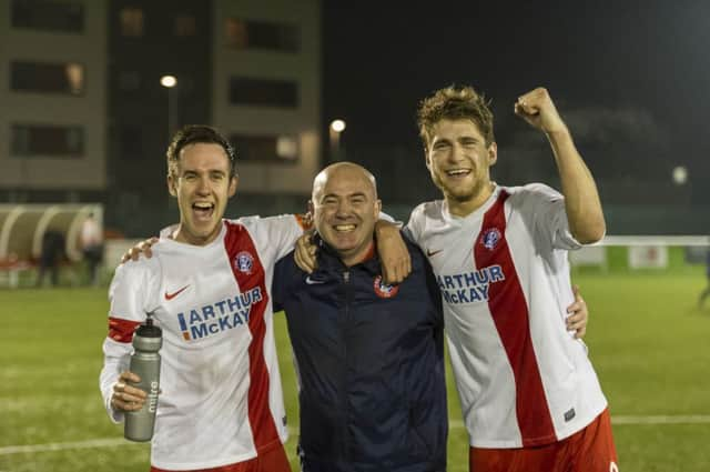 Spartans manager Dougie Samuel hopes to be celebrating more Scottish Cup success tonight. Picture: Steven Scott Taylor.