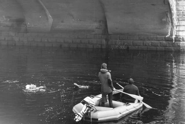 Police searching the River Dee in Aberdeen. Picture: HeMedia