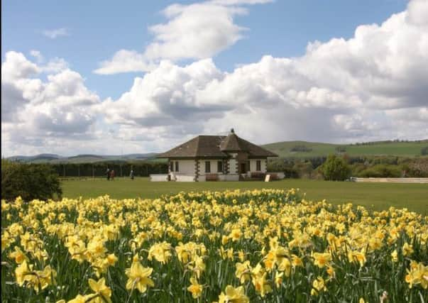 The camera obscura, right, is housed in the cricket pavilion on Kirriemuir Hill, above.