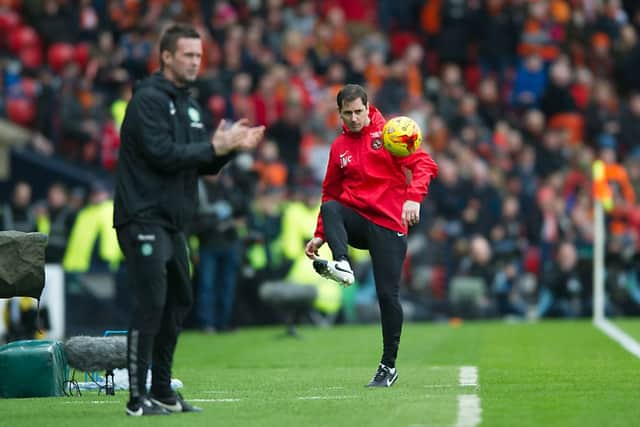 The two managers on the touchline at last week's League Cup final. Picture: John Devlin