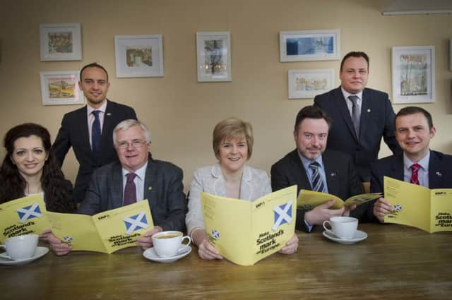 Chris Stephens, second right, standing, has called the proposed TTIP trade deal a 'dangerous attack on democracy'. Picture: Stephen Scott Taylor