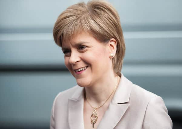 First Minister Nicola Sturgeon at the Scrap Trident event in Glasgow. Picture: John Devlin