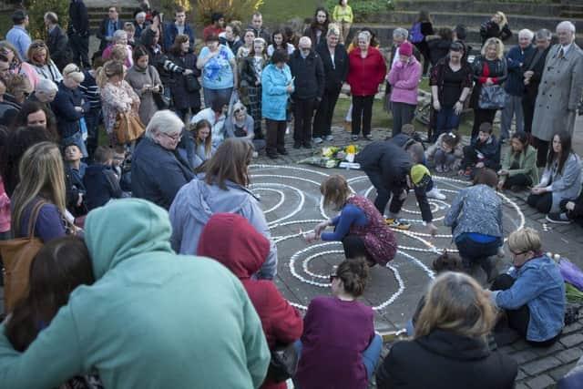 A silent vigil was held in  Garnethill Park. Picture: HeMedia