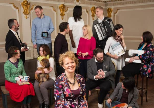 Margaret Gibson with some of the businesses she has helped. Picture: Malcolm Cochrane