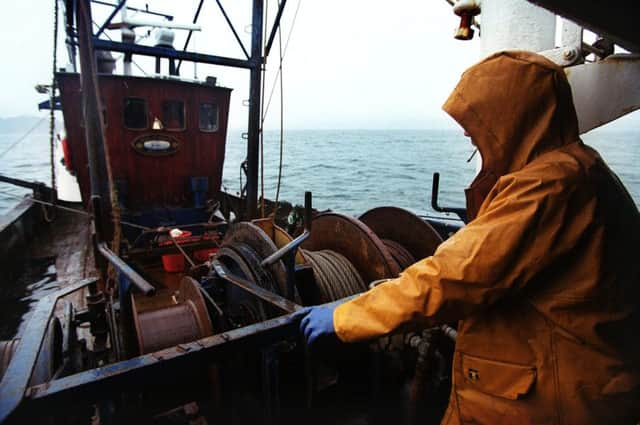 Boat out of Mallaig fishing for scallops in the Inner Hebrides . Picture: Allan Milligan