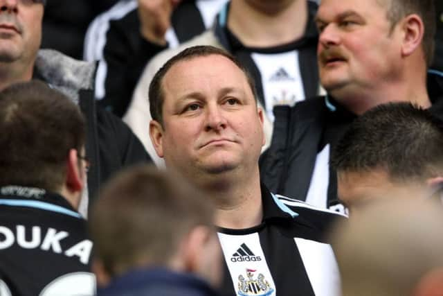 Newcastle United and Rangers shareholder owner Mike Ashley. Picture: AP