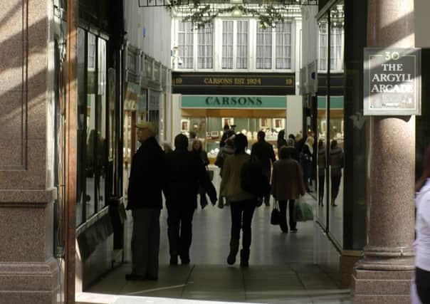 Argyll Arcade on Glasgow's Buchanan Street. Picture: Craig Stephen