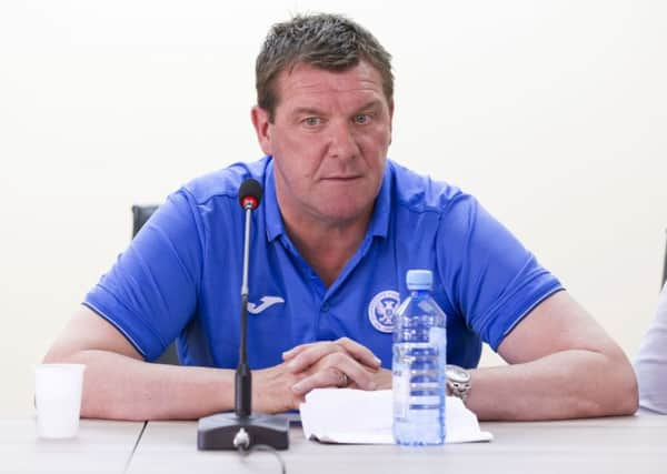 St Johnstone manager Tommy Wright. Picture: SNS