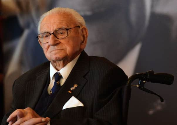 Sir Nicholas Winton, the British Schindler who helped 160 children start a new life via East Lothian. Picture: AFP/Getty Images