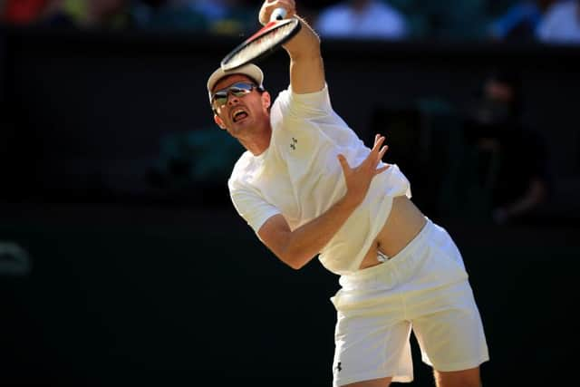 Jamie Murray in action during his mens doubles semi-final with John Peers. Picture: PA