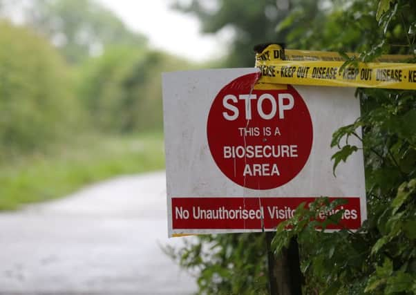 A farm in Goosnargh, Lancashire was cordoned off after a case of bird flu was confirmed at the site. Picture: Ross Parry/SWNS