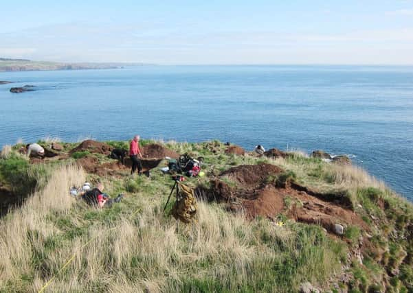 University of Aberdeen researchers have unearthed the oldest Pictish fort in Scotland on the Aberdeenshire coast. Picture: PA