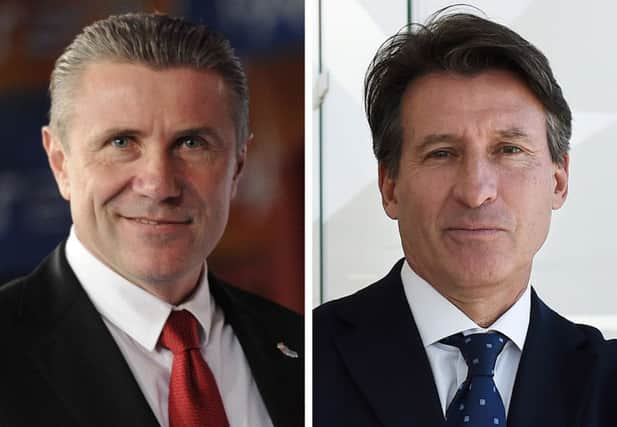 Sergey Bubka, left, and Great Britains Lord Coe, a double Olympic 800m winner, are going headtohead for the top job in athletics. Picture: Getty