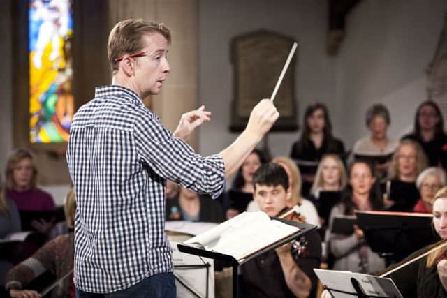 Eamonn Dougan conducted the new Cumnock Festival Chorus. Picture: Robin Mitchell