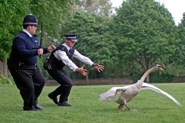 Nick Frost and Simon Pegg in Hot Fuzz. Picture: PA