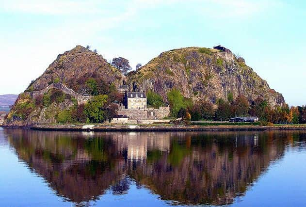 Dumbarton Castle overlooks the River Clyde. Photo: S McK.