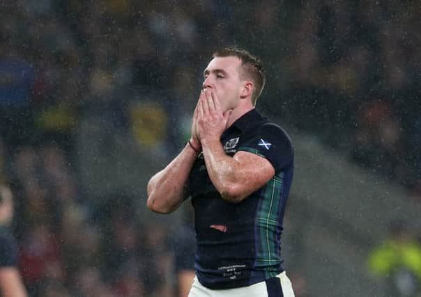 Stuart Hogg: I just about ended in the front row of the stand. Picture: Getty