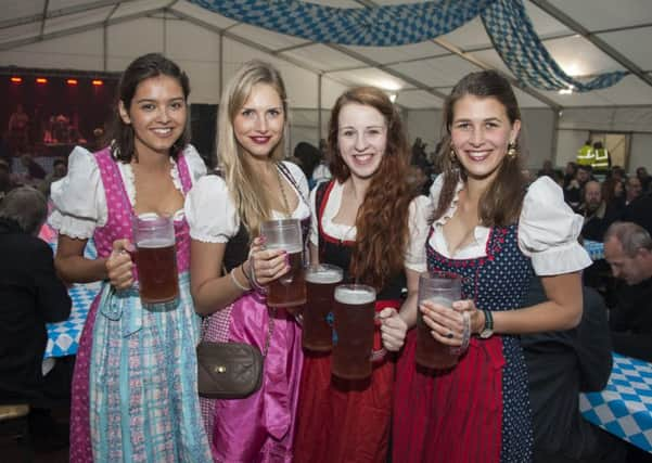 Revellers enjoy Oktoberfest in Edinburgh earlier this month. Picture: Andrew O'Brien