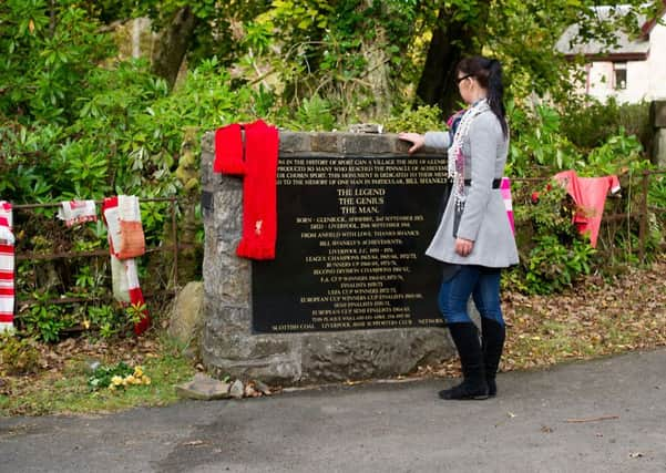 The Bill Shankly memorial in the village of Glenbuck, which was depopulated with the demise of heavy industry. Picture: John Devlin