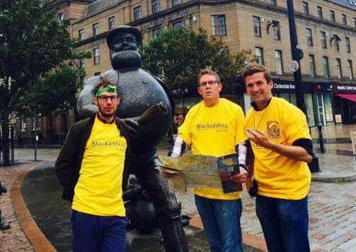 The money the men raised was donated to NHS Tayside's Breast Screening Unit at Ninewells Hospital. Photo: Andrew Wallace