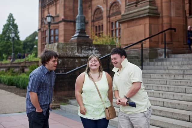 Andrew MacIntyre, left, Sam Ross and Stuart Campbell  all hope the Glasgow Congress will help them towards independent living