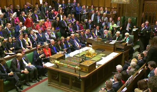 George Osborne sits down after delivered his joint Autumn Statement and Spending Review. Picture: PA