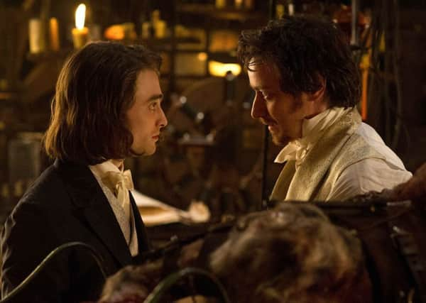 Daniel Radcliffe and James McAvoy in Victor Frankenstein