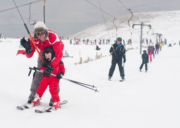 Skiiers enjoy the slopes on the Nevis Range. Picture: Stephen McKenna