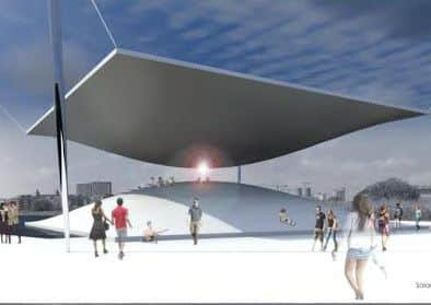 The Copenhagen Solar Hour Glass won the Land Art Generator Inititative in 2014